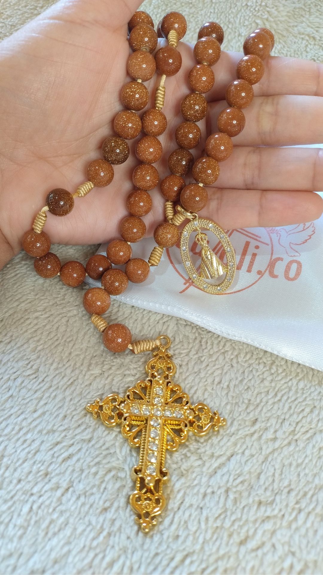 Terço em Pedra do Sol 10mm