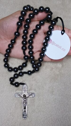 Terço em Pedra Hematita 10mm