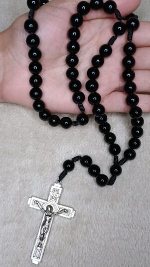 Terço em Resina Preta 10mm