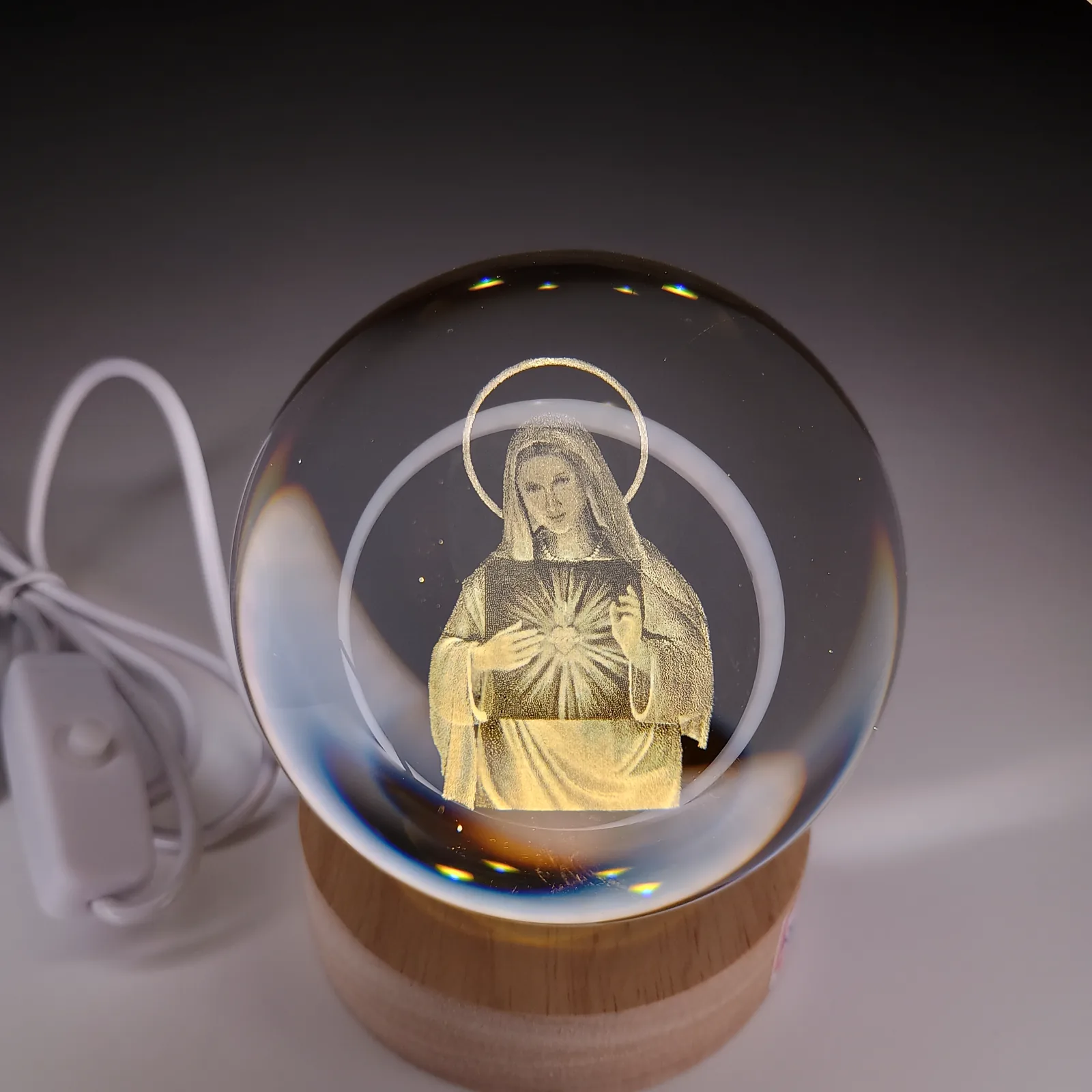 Luminária Devocional Globo com Base LED - Imagem 3