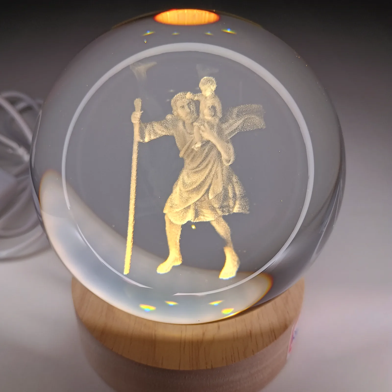 Luminária Devocional Globo com Base LED - Imagem 4