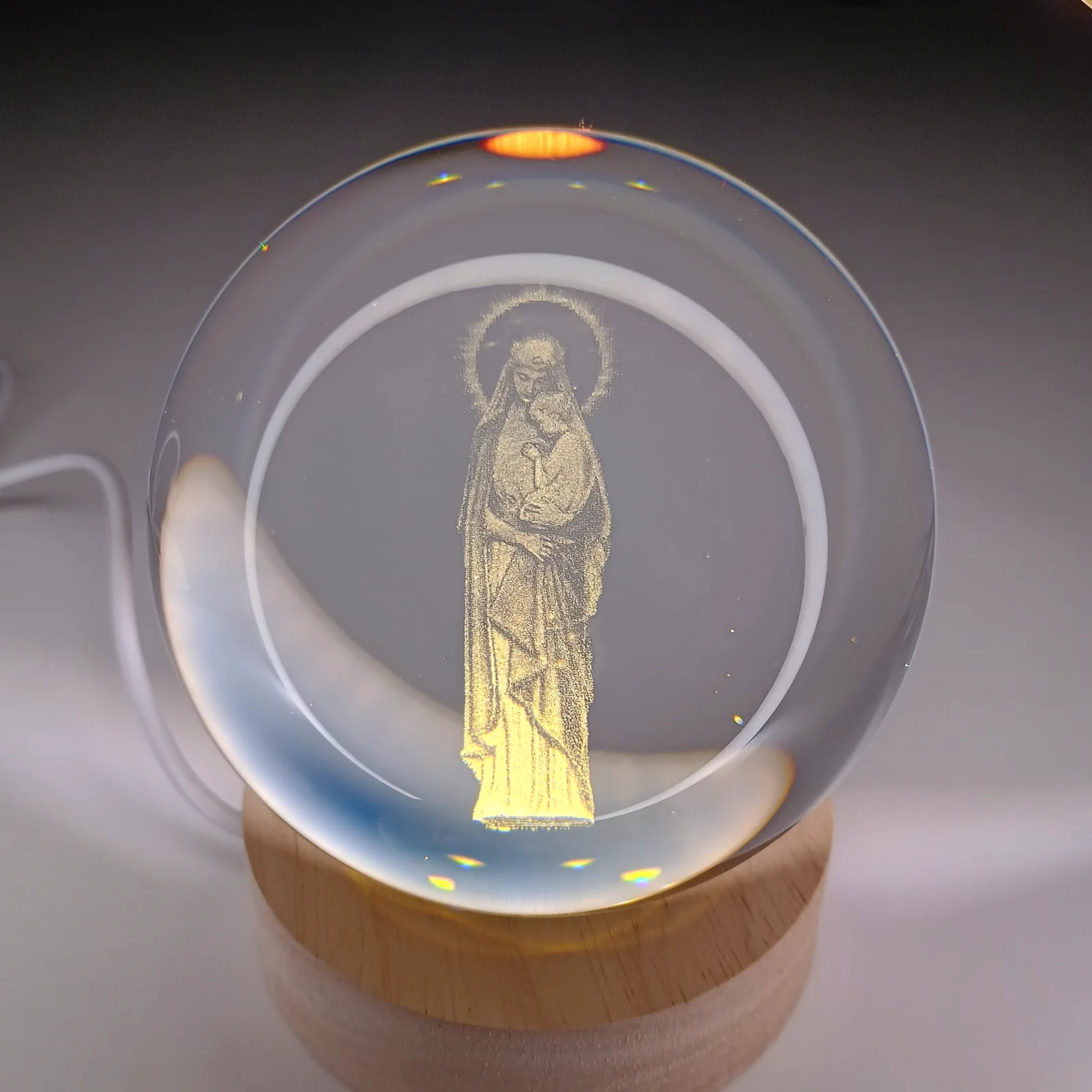 Luminária Devocional Globo com Base LED - Imagem 6