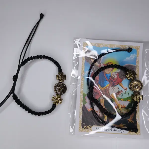 Pulseira Macramê de São Miguel Arcanjo